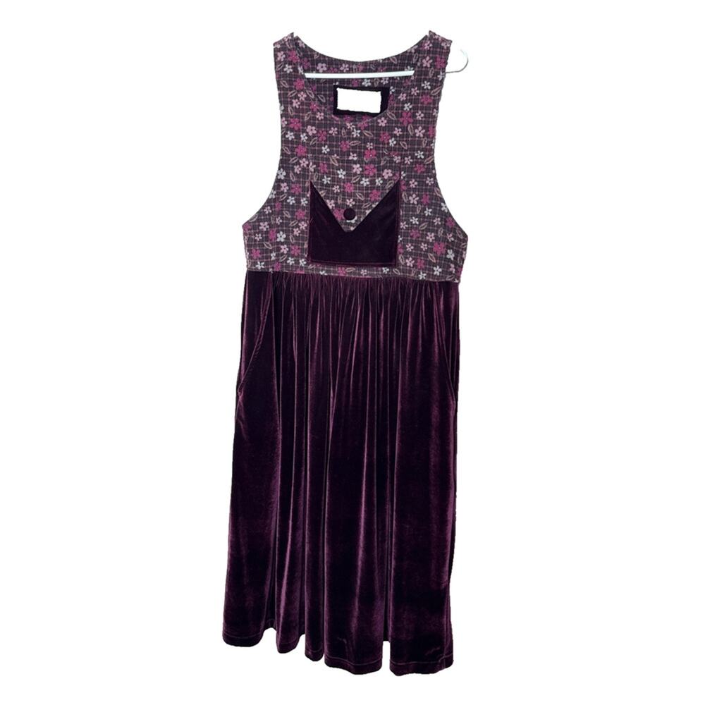 Dee's Design Handmade Dress Velour Velvet Corduroy Jumper Dee Shields Maroon